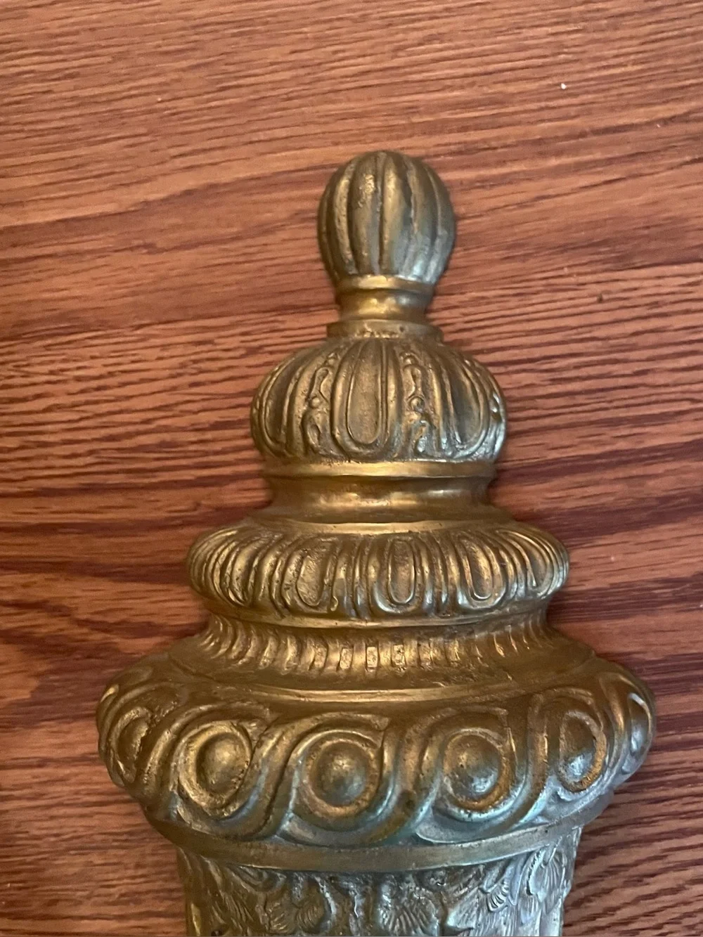 Antique E F Caldwell Large Bronze 2 Light Sconce Gilt Patina